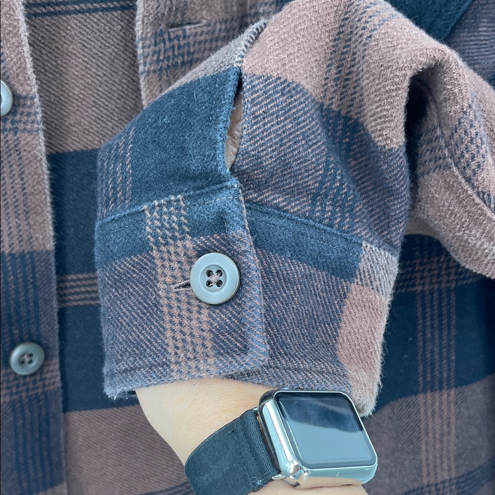 Madewell Men's Lightweight Plaid Shirt Jacket in Brown and Black - Picture 6 of 10